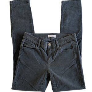 LOFT Women's Blueish Gray Stretch Corduroy Modern Skinny Pants. Size 25/0